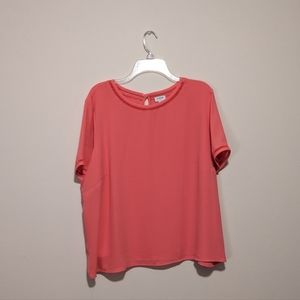 Womens Size 2X J. Crew Short Sleeve Lattice Trim Blouse